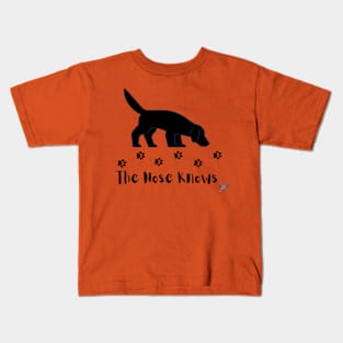 Black Dog Nose Knows Kids T-Shirt